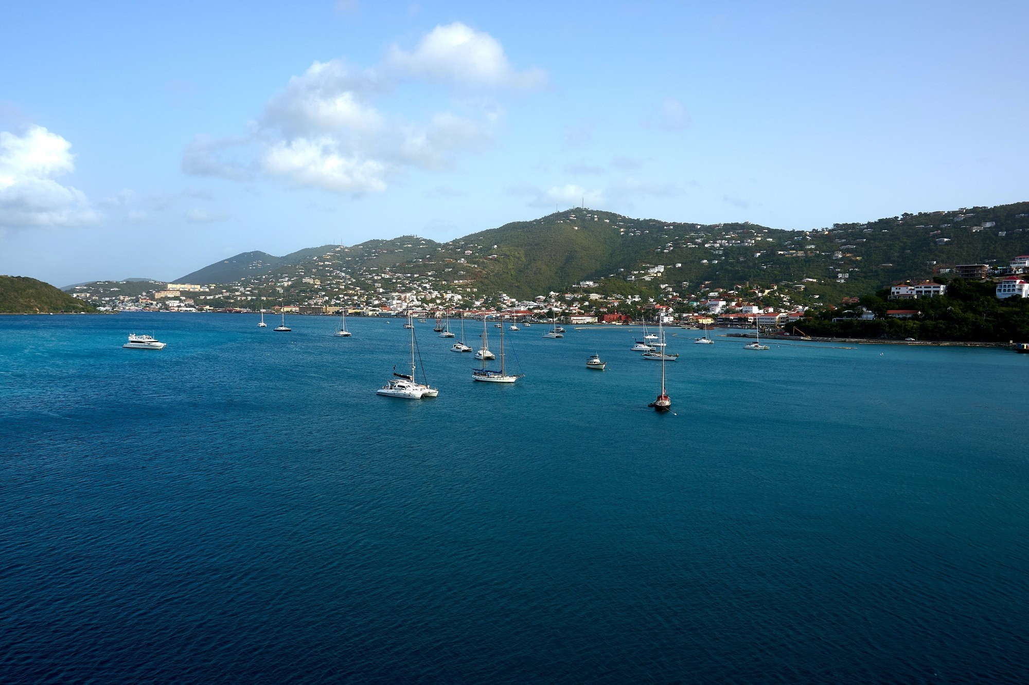 Boats on water in san juan pr