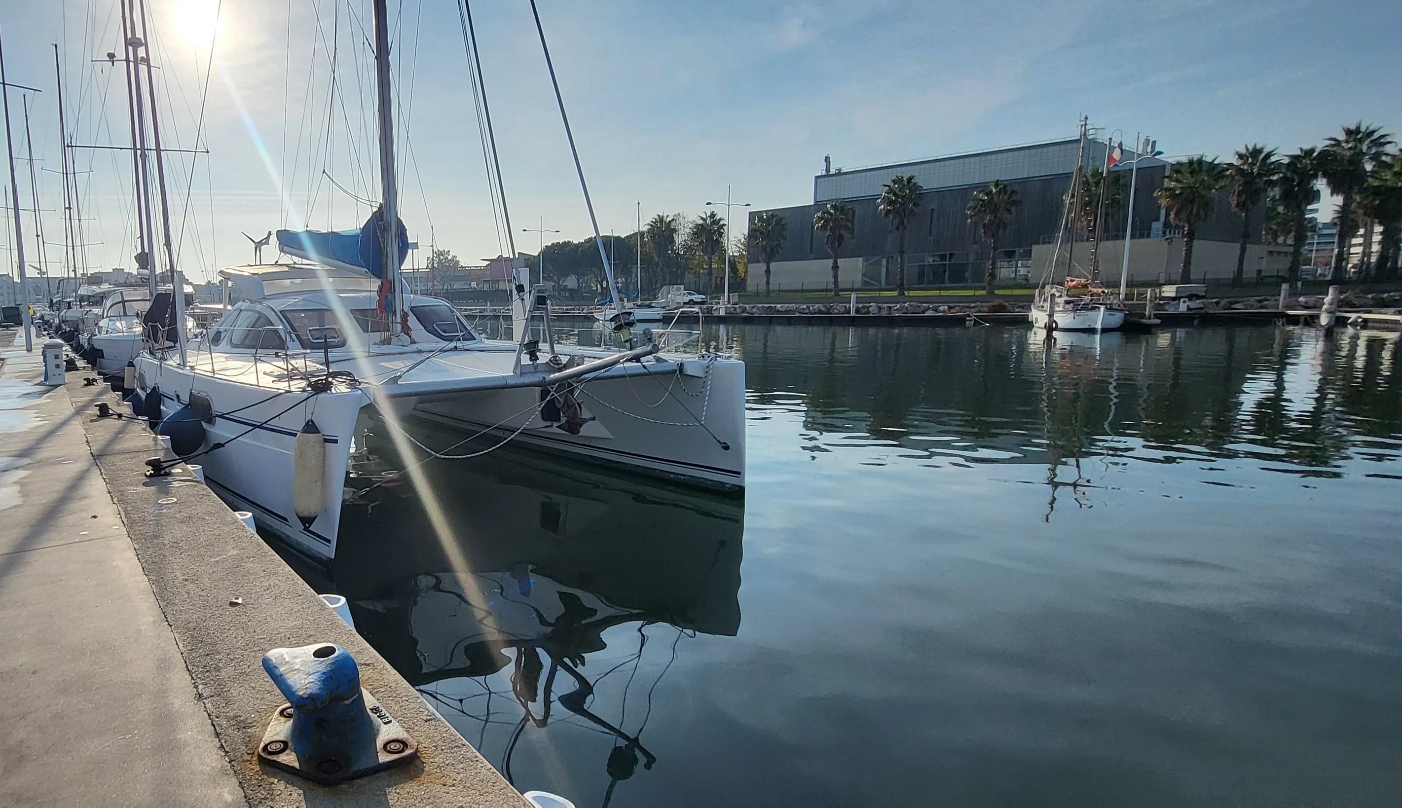 Catana 431 in the water