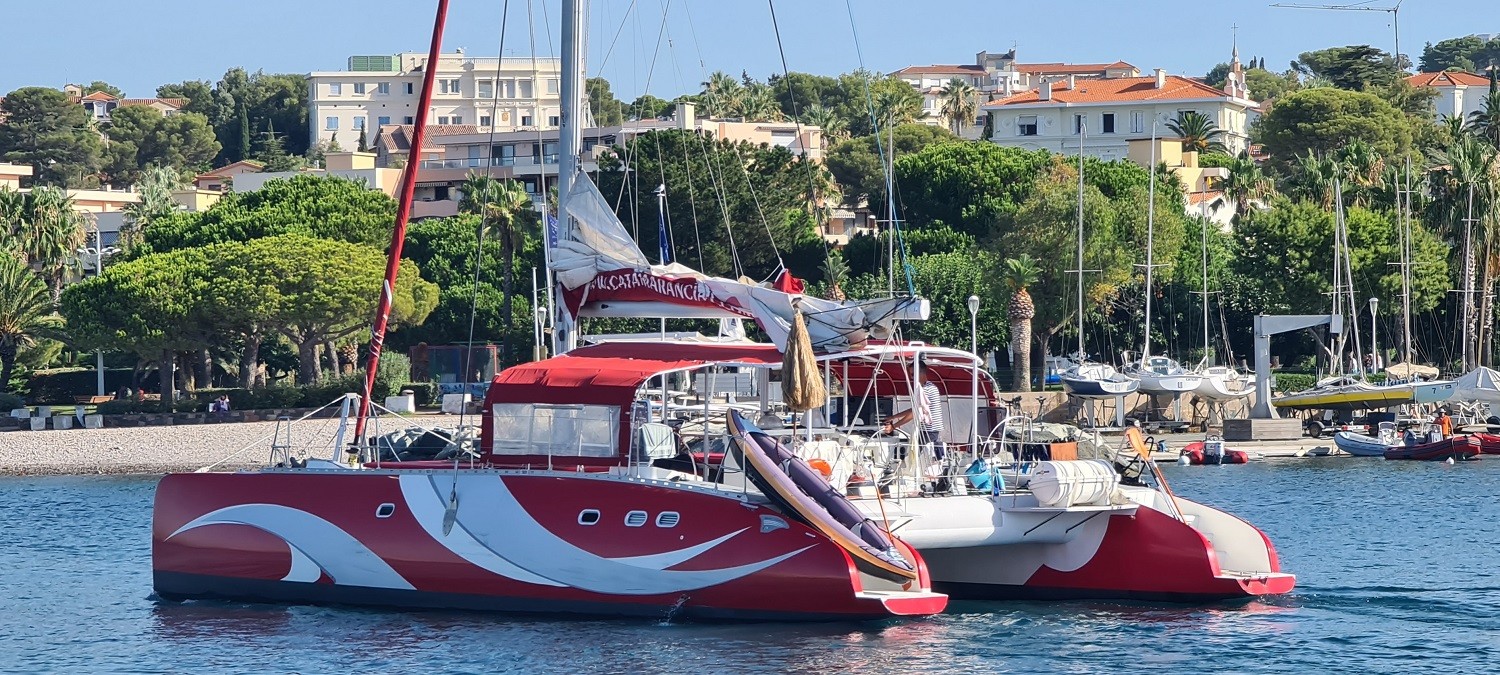 Charter catamaran on french riviera