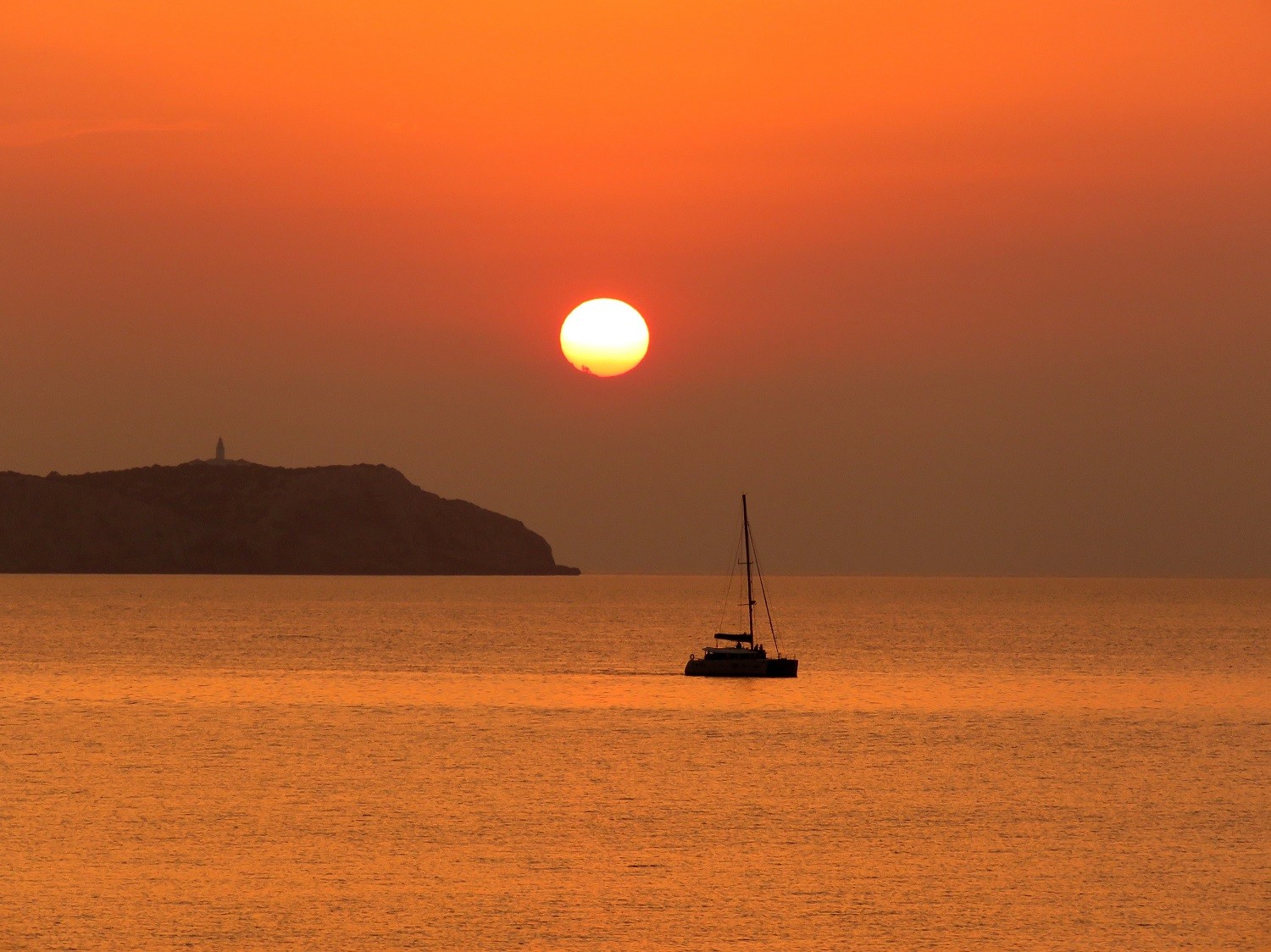 Conejera island sunset ibiza