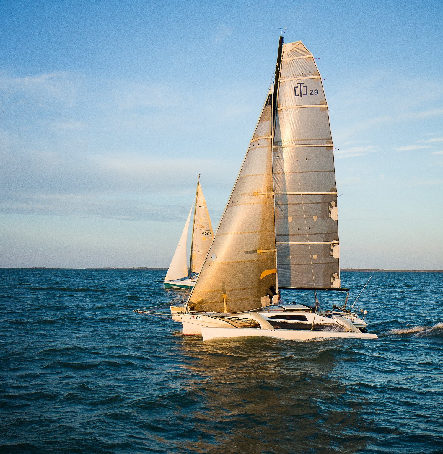 Corsair f27 under sails