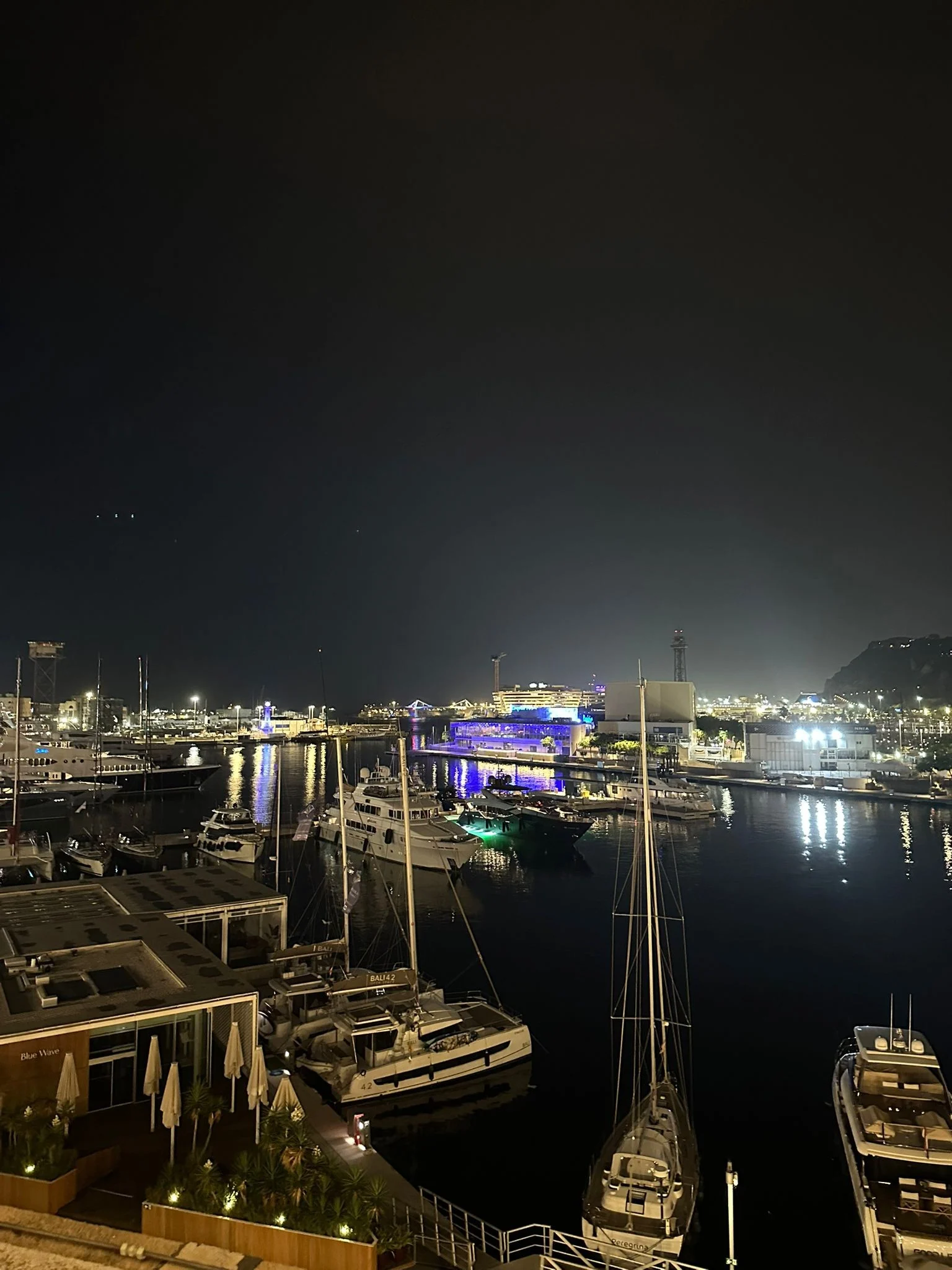 Port vell august 2025 by night