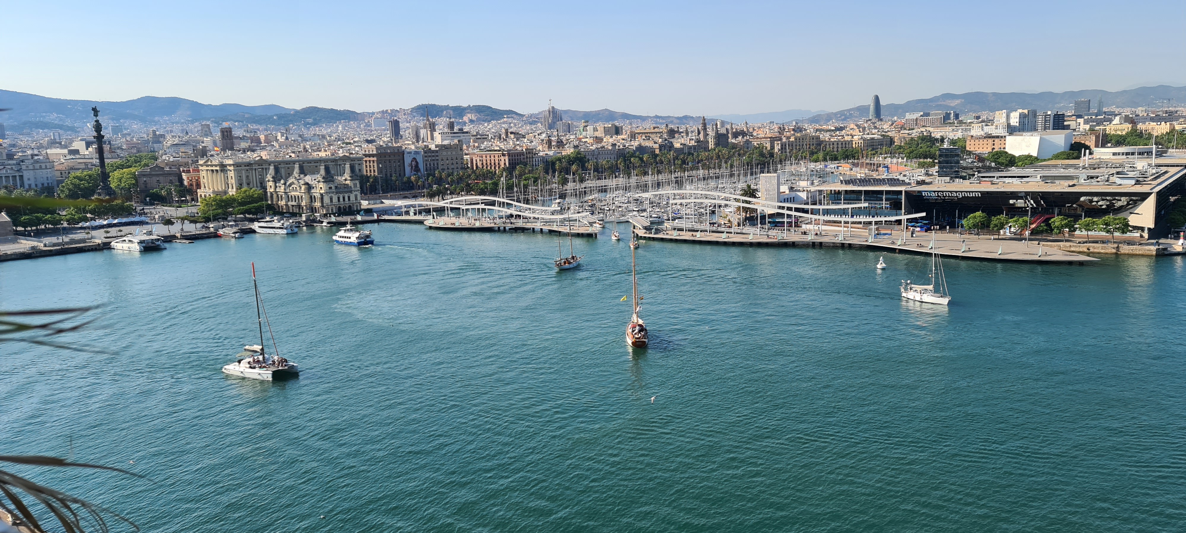 Port vell marina and maremagnum shopping center