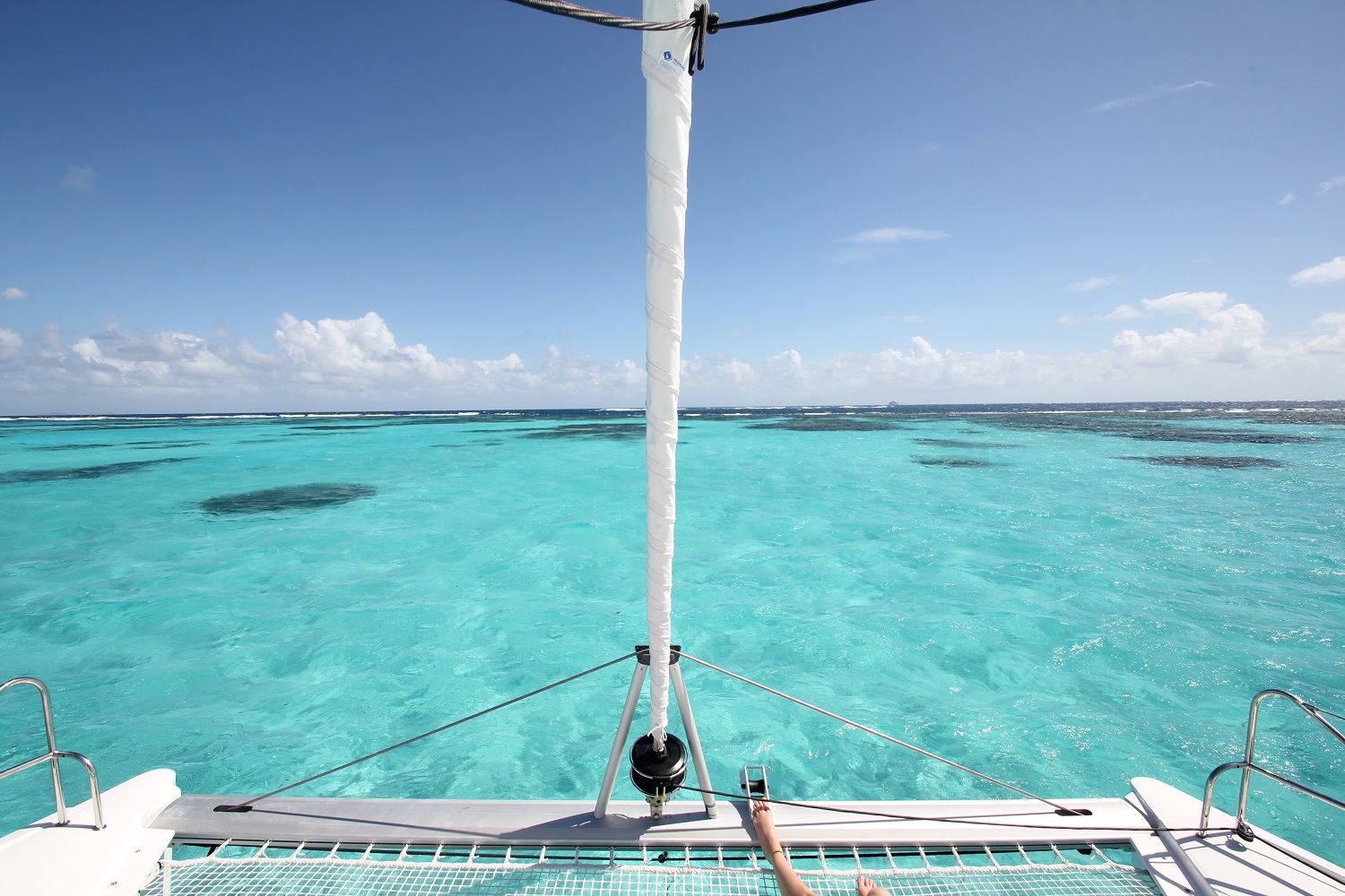 Sailing Crystal blue water