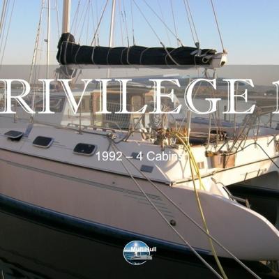 Sold by multihull privilege 12 1992 4 cabins