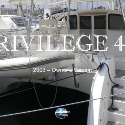 Sold by multihull privilege 435 2003 owner s version