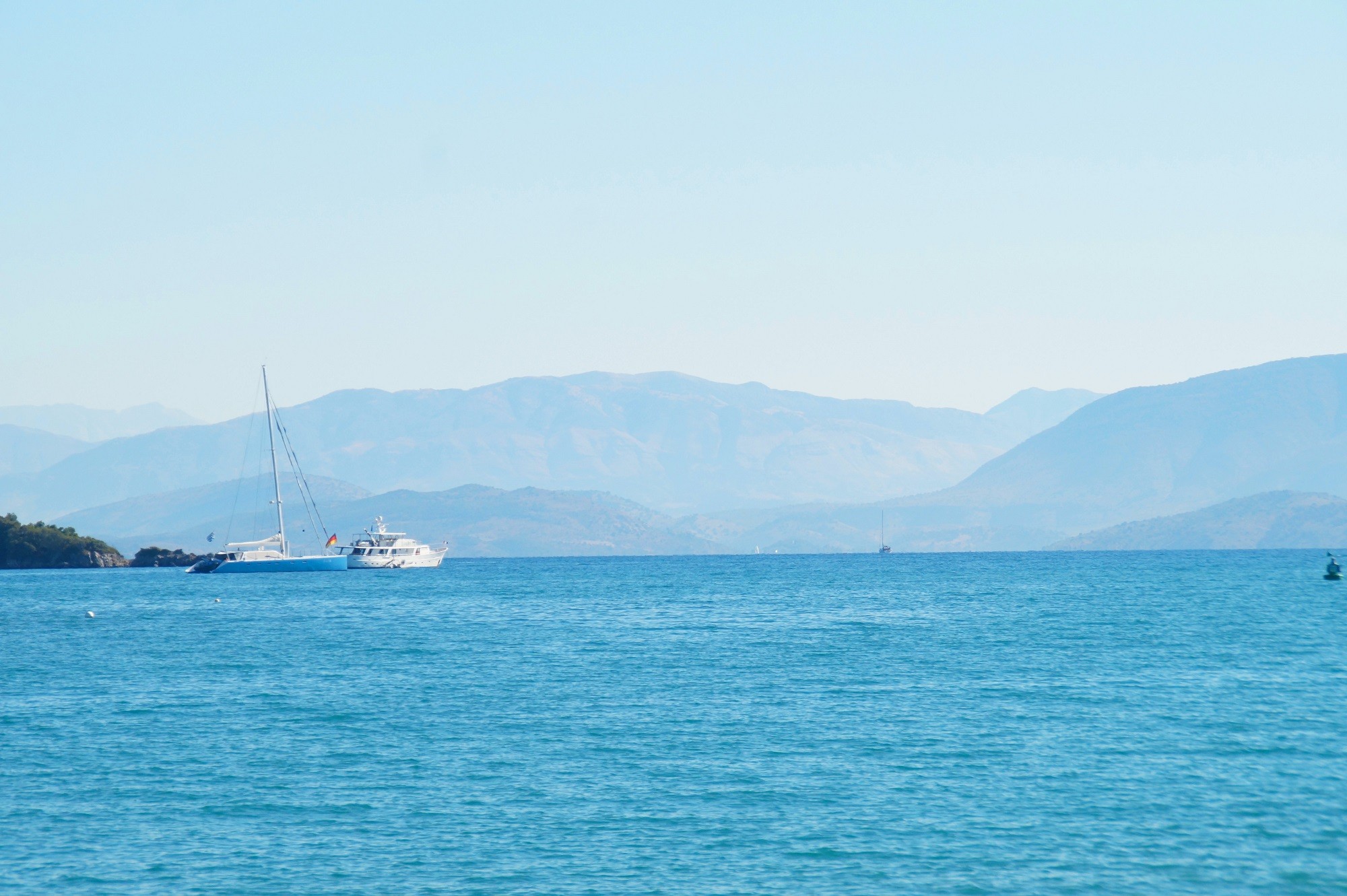 Somewhere between corfu greece and albania