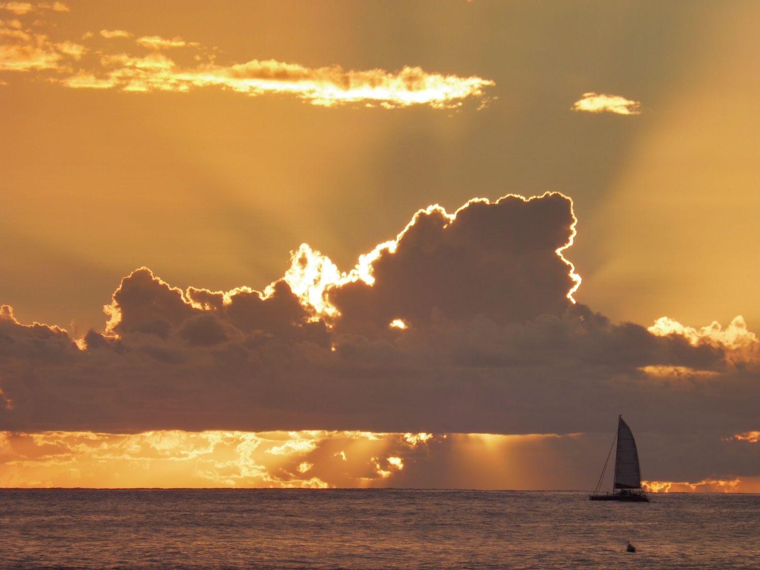 Sunset with clouds