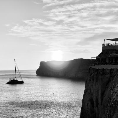 Cala d en porter sunset at cova d en xoroi menorca