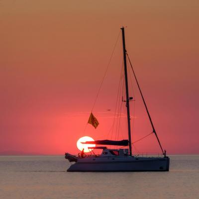 Catana 41 greece sunset