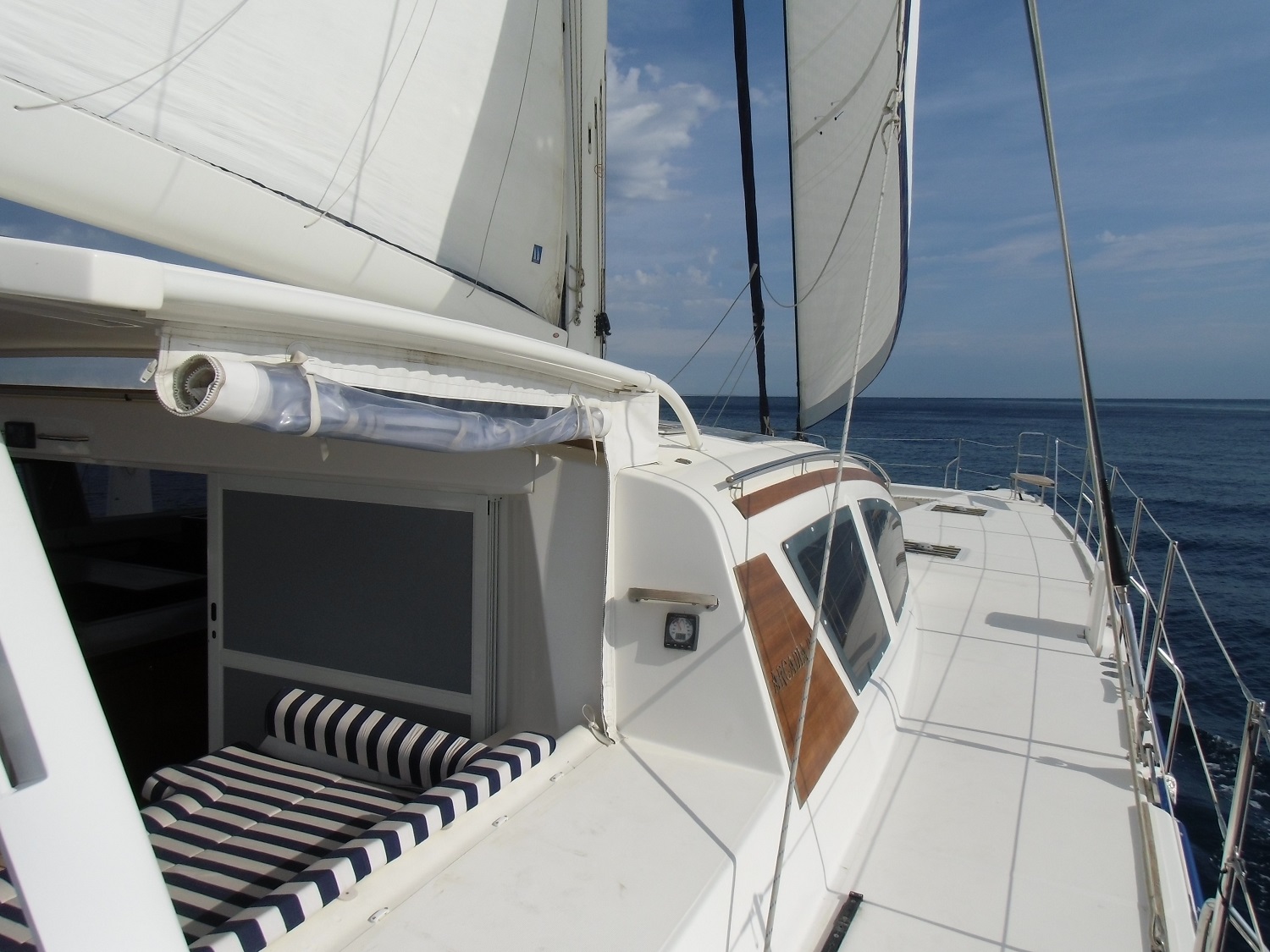 Catana 65 sails up