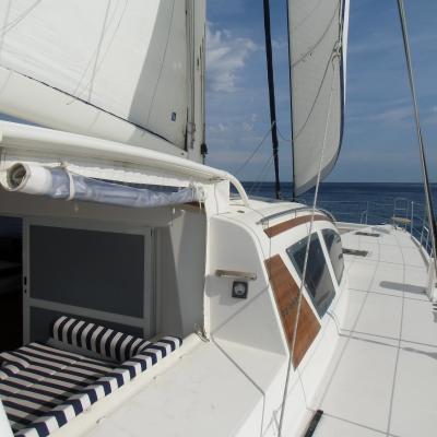Catana 65 sails up