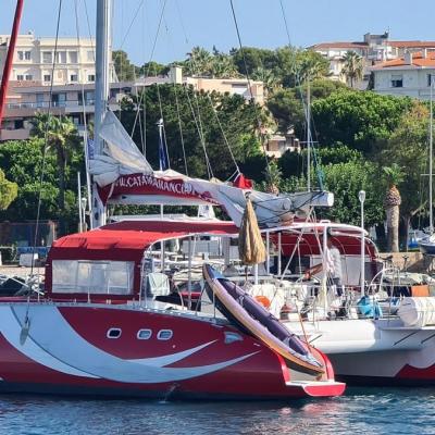 Charter catamaran on french riviera