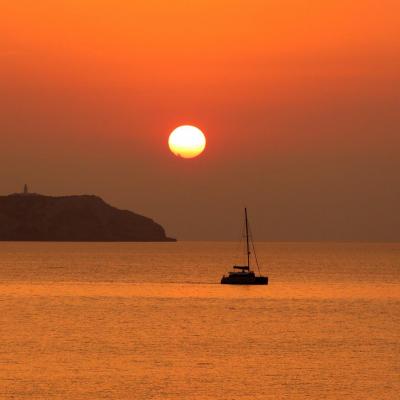 Conejera island sunset ibiza