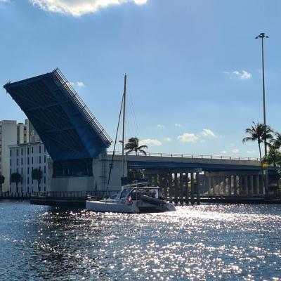 Crossing bridges in Fort Lauderdale