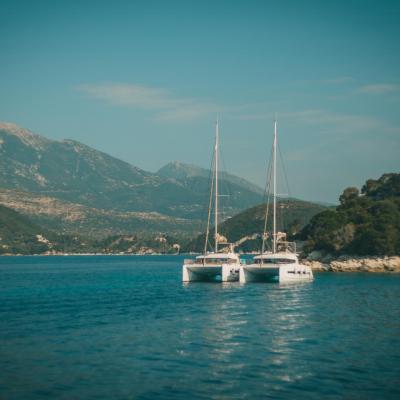 Greece yachts in ionic sea