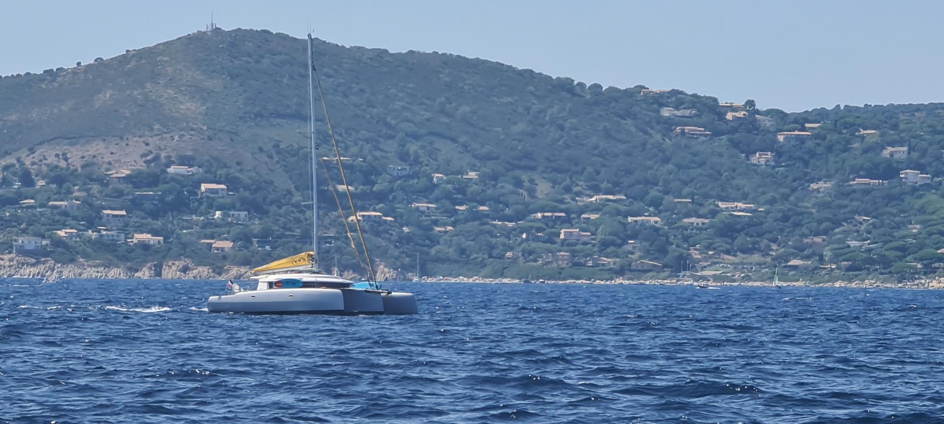 Neel 45 trimaran on french riviera