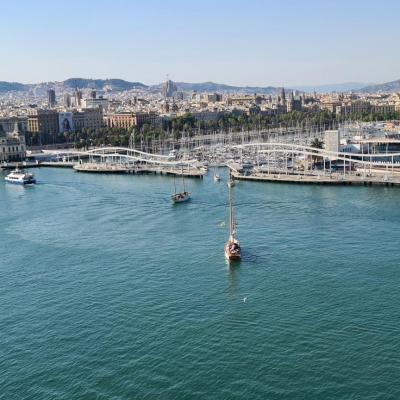 Port vell marina and maremagnum shopping center