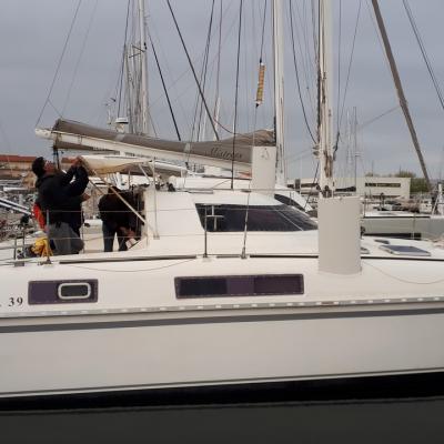 Unstepping mast catana 39